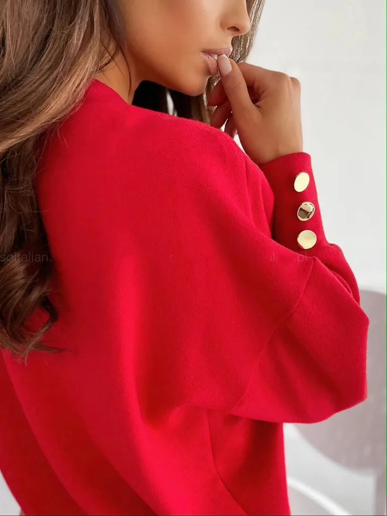 Grete | Stylish V-Neck Sweater - Premium Sweater from Get Dore - Shop now at Get Dore