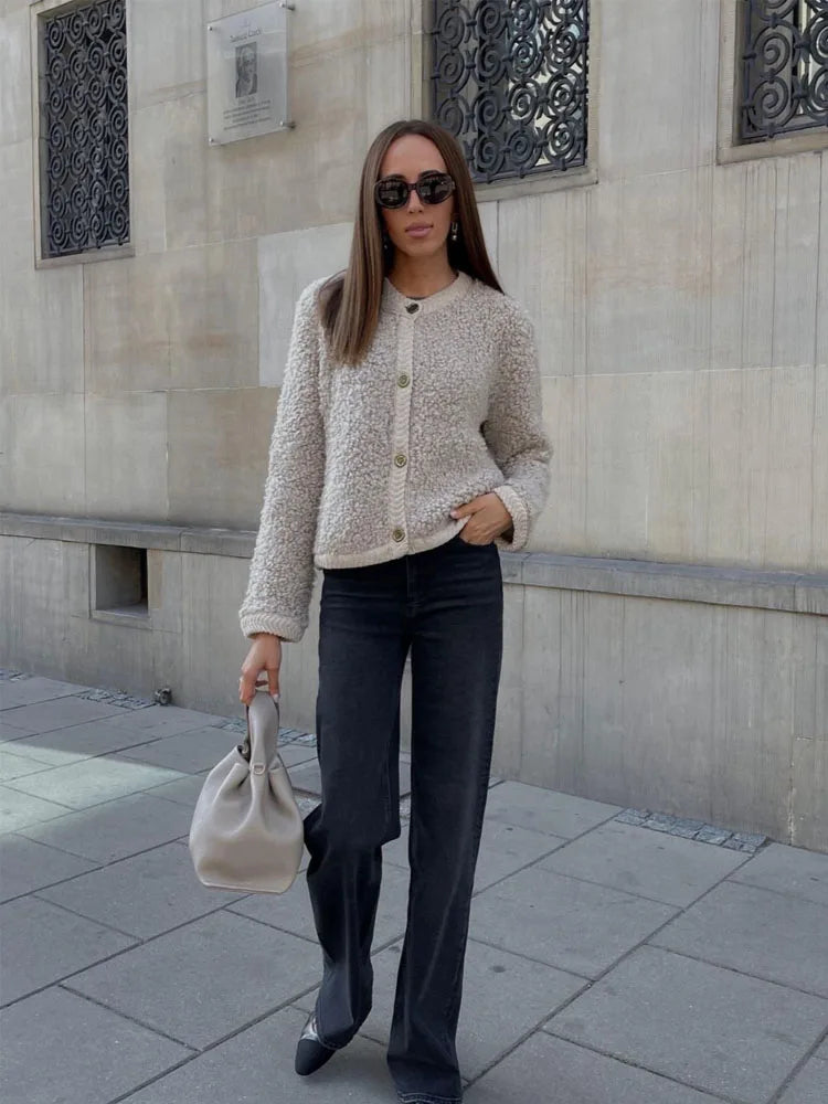 Rachel - Teddy Cardigan - Premium Sweaters & Cardigans from Get Dore - Shop now at Get Dore