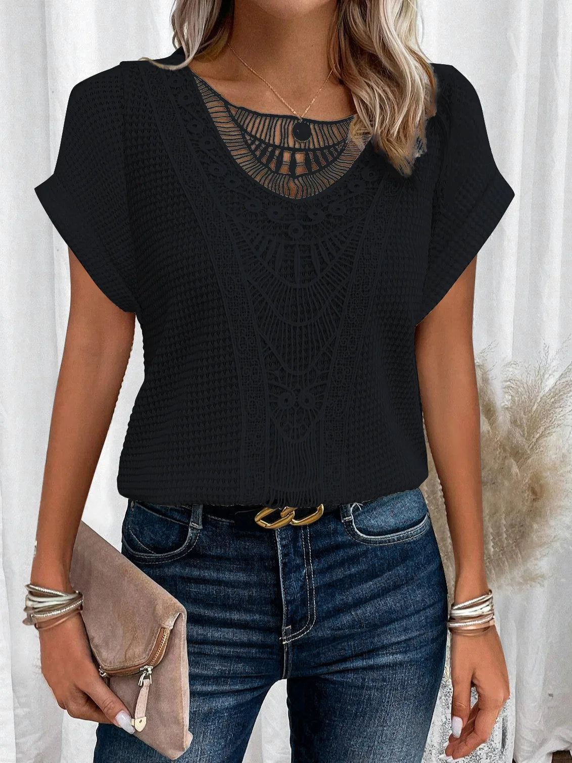 Chloe | Summer Top With Beautiful Details - Premium Women Tops from Dore London - Shop now at Get Dore