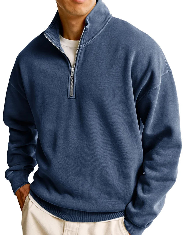 Men's Fashionable Casual Half-Zip Sweater - Premium sweater from Get Dore - Shop now at Get Dore