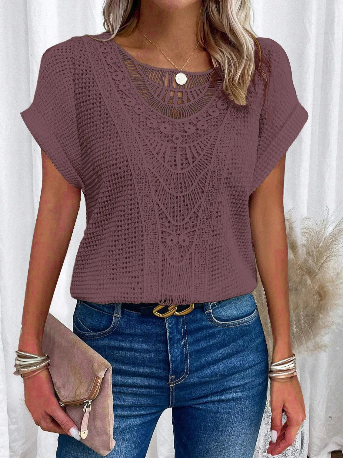 Chloe | Summer Top With Beautiful Details - Premium Women Tops from Dore London - Shop now at Get Dore