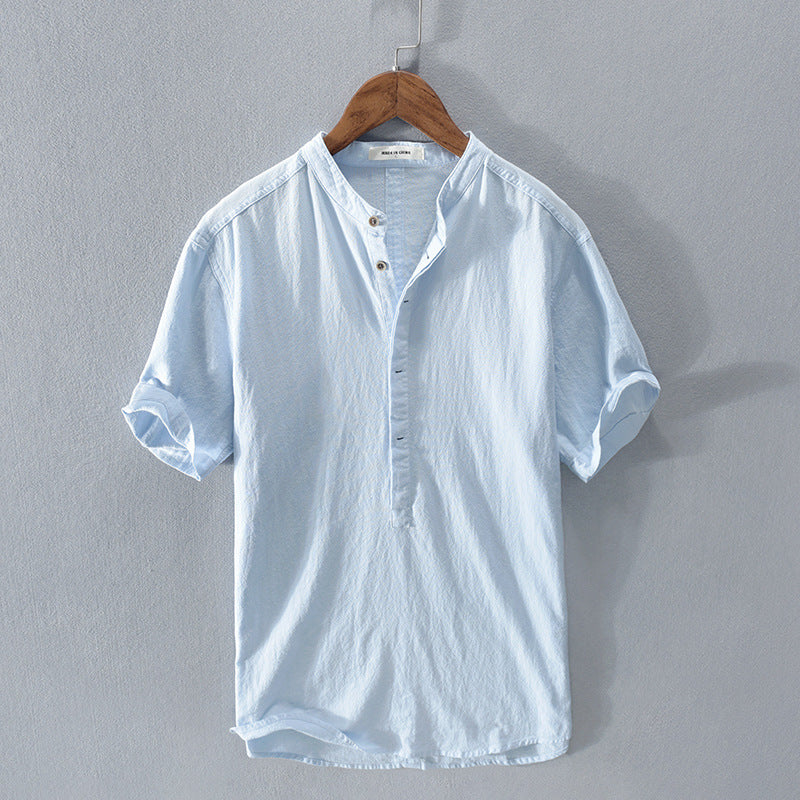 Tristan | Cotton and Linen Summer Shirt - Premium Men Shirt from Get Dore - Shop now at Get Dore
