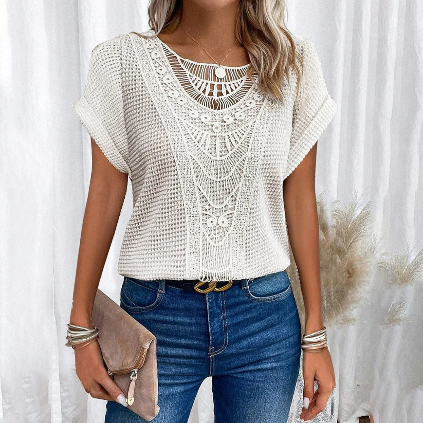 Chloe | Summer Top With Beautiful Details - Premium Women Tops from Dore London - Shop now at Get Dore
