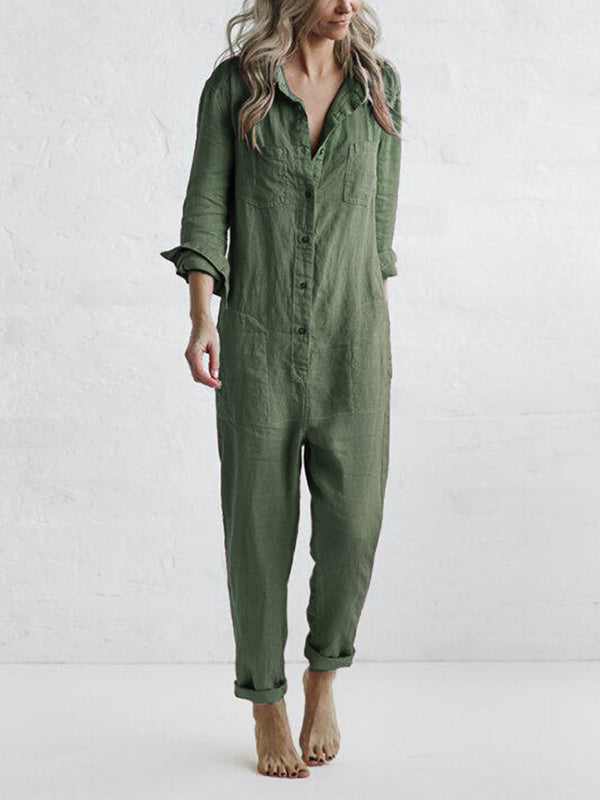 Elle | Long-Sleeve Jumpsuit - Premium Lounge Pants from Dore London -   Shop now at Dore London
