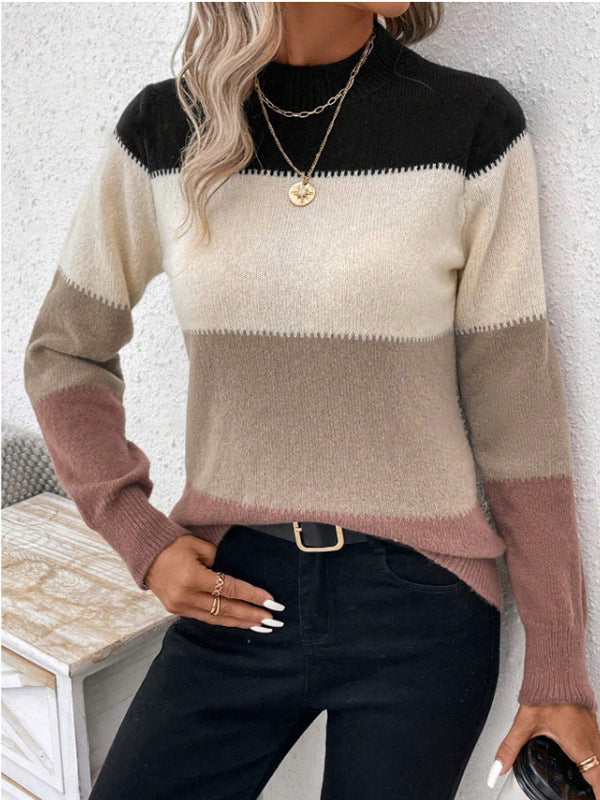 MAEY| CONTRAST KNIT SWEATER - Premium sweater from Get Dore -   Shop now at Get Dore