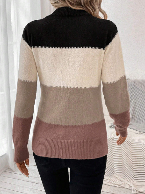 MAEY| CONTRAST KNIT SWEATER - Premium sweater from Get Dore -   Shop now at Get Dore