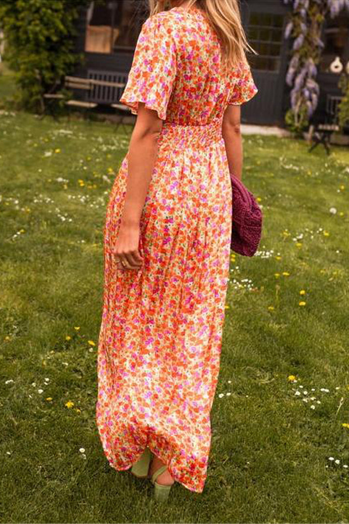 Romy | Long V-Neck Summer Dress - Premium  from Get Dore -   Shop now at Get Dore