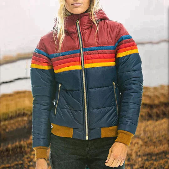 Nesta - Retro Jacket with Hoody - Premium Coats & Jackets from Get Dore -   Shop now at Get Dore