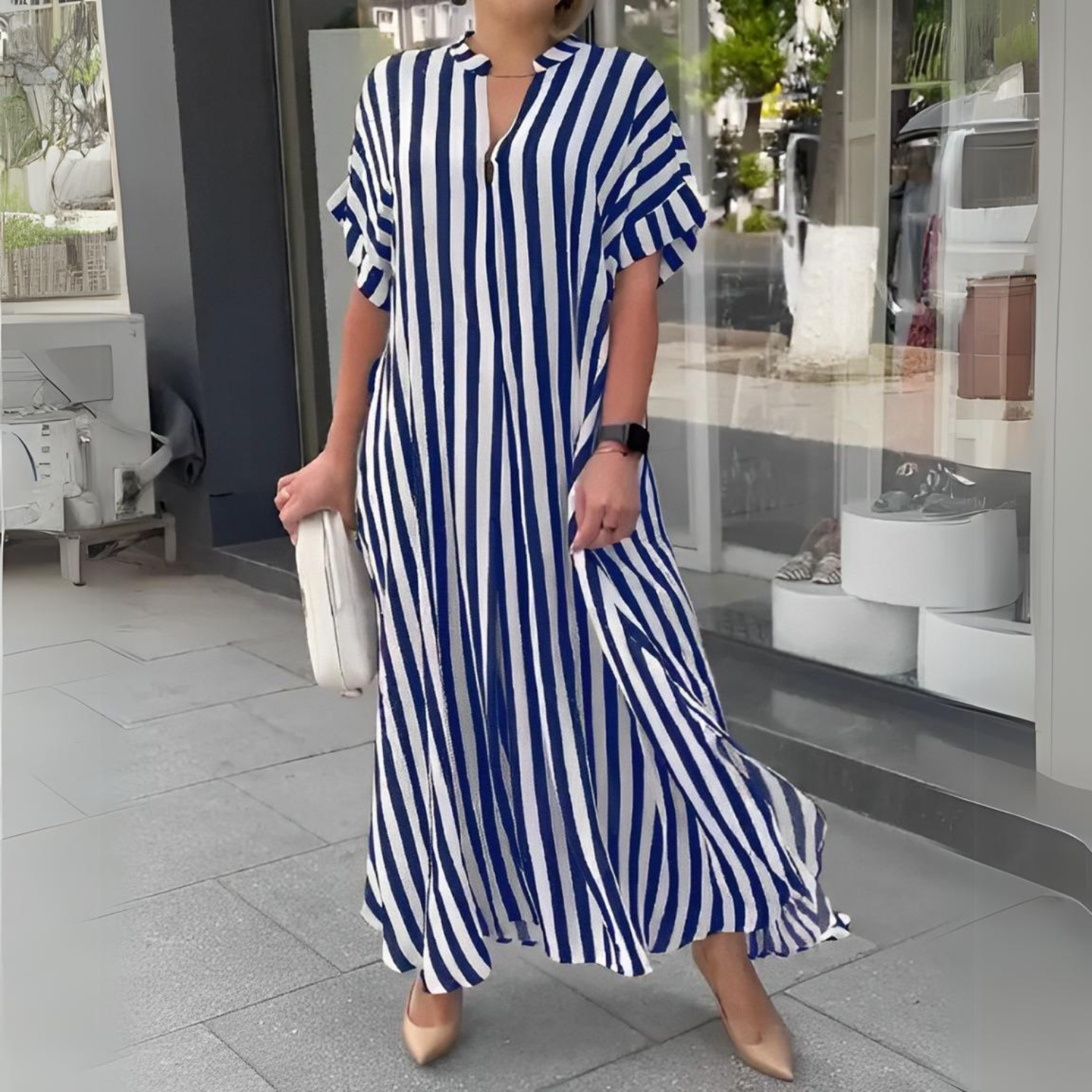 Sofia | Comfortable Striped Dress - Premium Dresses from Get Dore -   Shop now at Get Dore