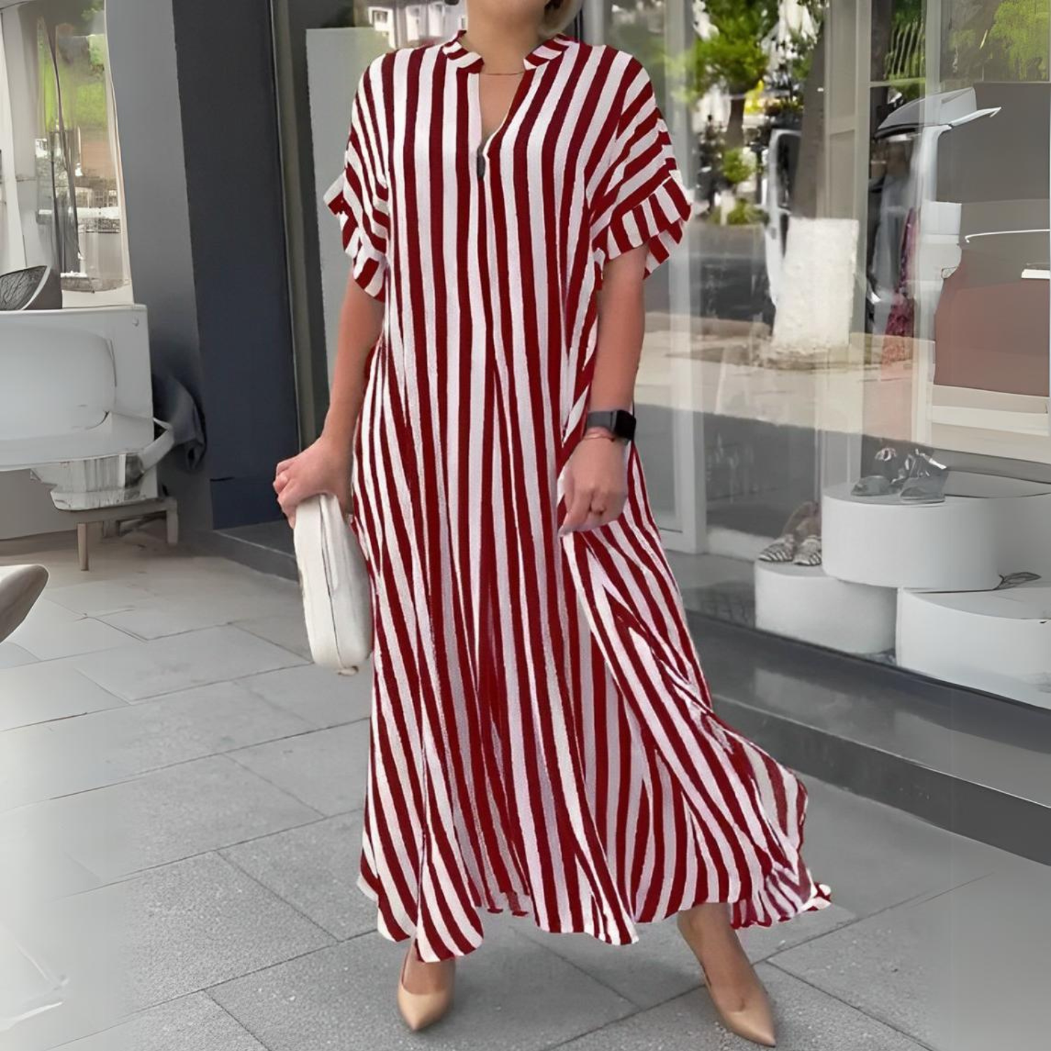 Sofia | Comfortable Striped Dress - Premium Dresses from Get Dore -   Shop now at Get Dore
