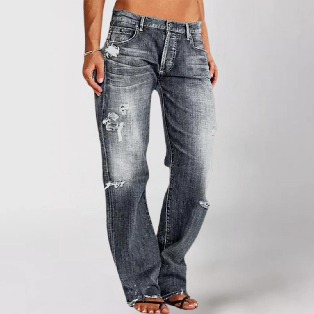 Viktoria | Loose-Fit Wide Leg Denim Jeans for Women - Premium Women Pants from Dore Londen -   Shop now at Dore London