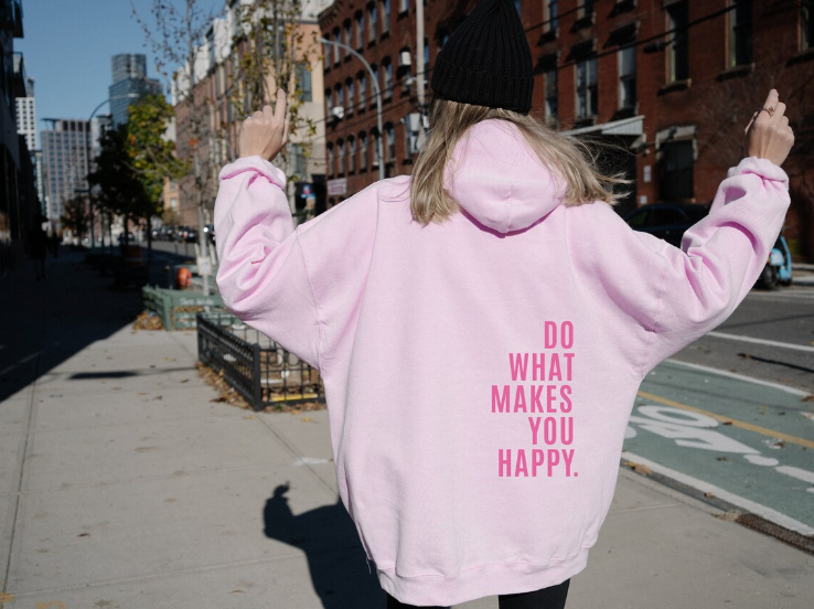 Gisele | Happiness Hoodie - Premium Women's Clothing from Get Dore -   Shop now at Get Dore