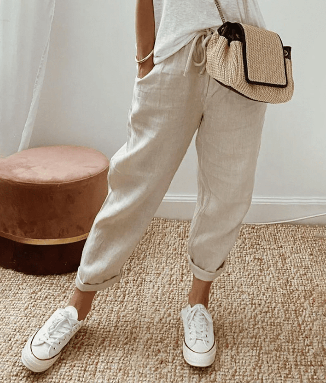Ella | Cotton-Linen Trousers - Premium Damen - Hose from Dore London -   Shop now at Get Dore