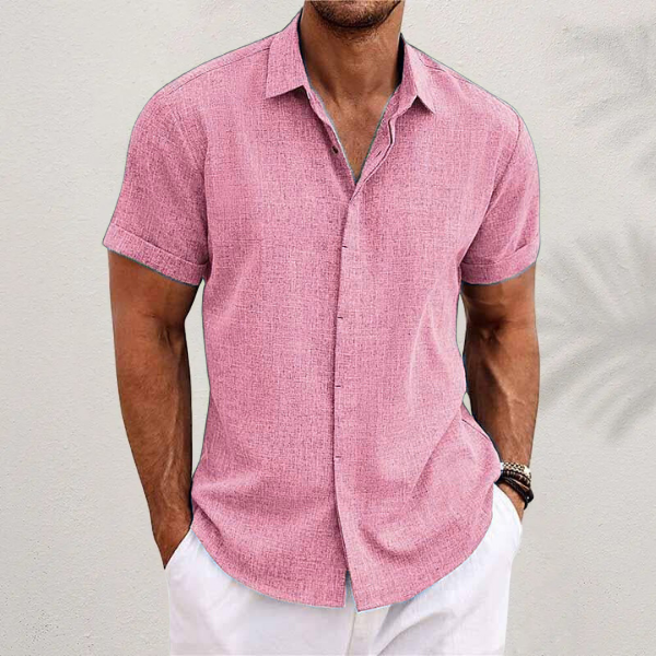 William | Linen Shirt Short Sleeve - Premium shirt from Get Dore -   Shop now at Get Dore