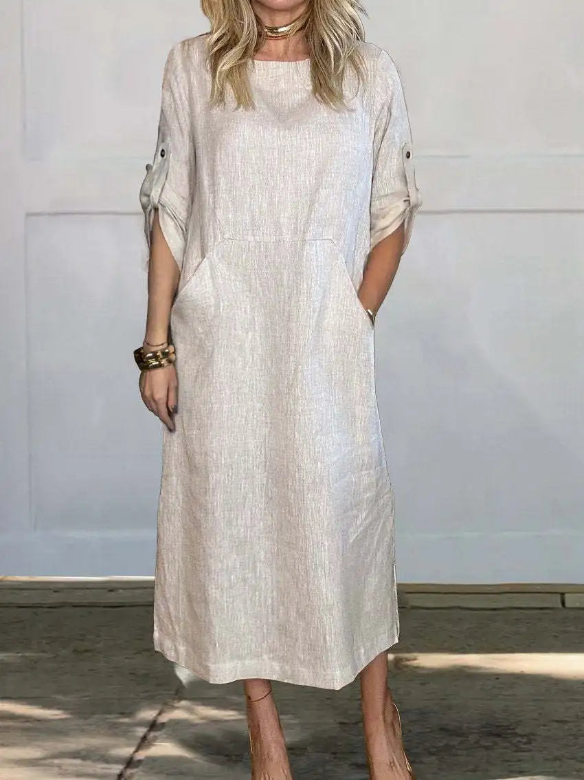 Emma | Elegant Summer Dress With Pockets - Premium Dress from Get Dore -   Shop now at Get Dore