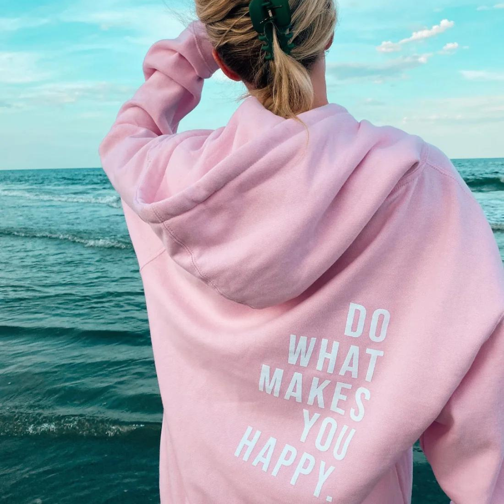 Gisele | Happiness Hoodie - Premium Women's Clothing from Get Dore -   Shop now at Get Dore