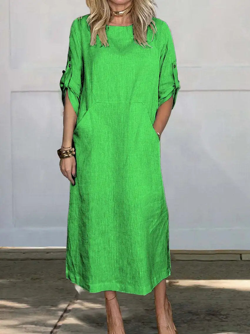 Emma | Elegant Summer Dress With Pockets - Premium Dress from Get Dore -   Shop now at Get Dore