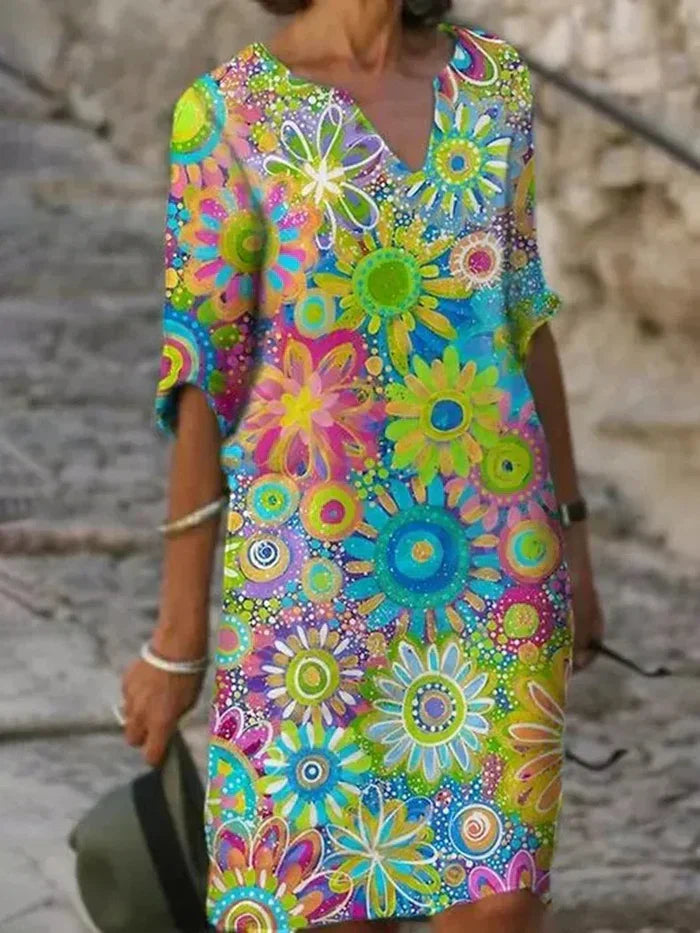 Annabelle | Colourful Summer Dress - Premium Art from Dore Londen -   Shop now at Dore London