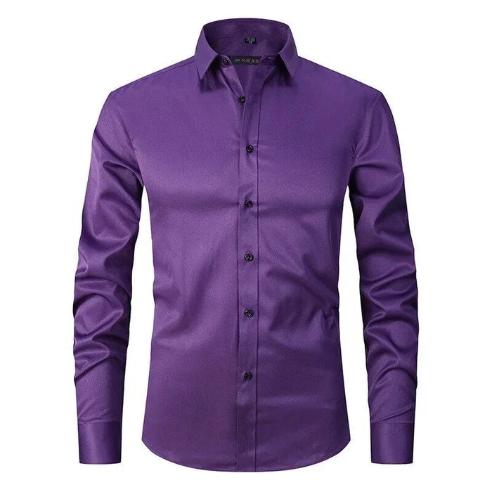 Lucas | Wrinkle-Free Stretch Shirt - Premium Het försäljning from Get Dore -   Shop now at Get Dore