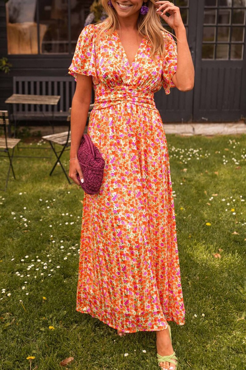 Romy | Long V-Neck Summer Dress - Premium  from Get Dore -   Shop now at Get Dore