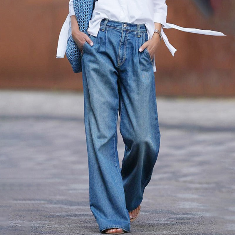 Krista | Comfortable Wide-Leg Women's Jeans - Premium Women Pants from Get Dore -   Shop now at Get Dore